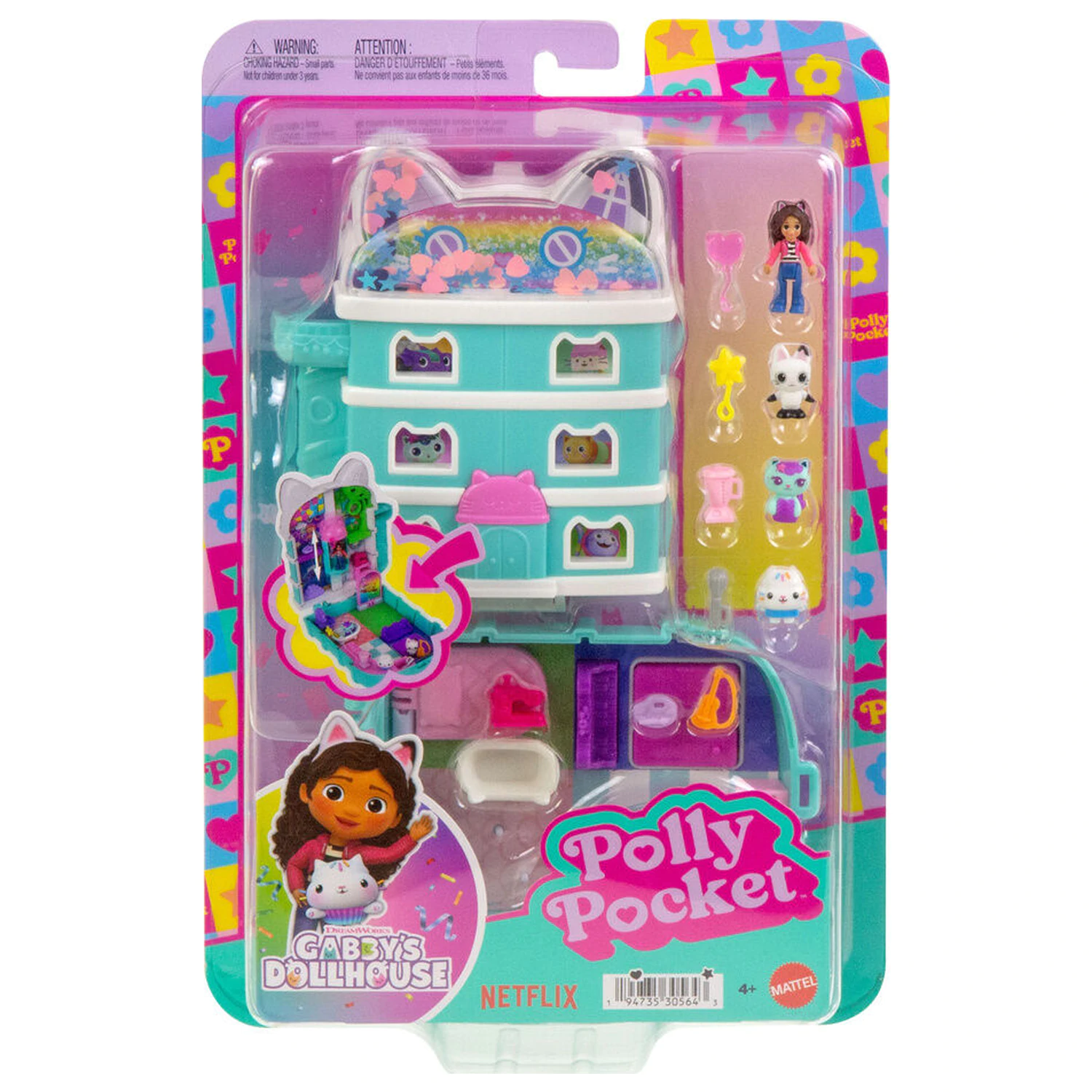 Polly Pocket Gabbys Dollhouse truhla hrací sada fotografii produktu