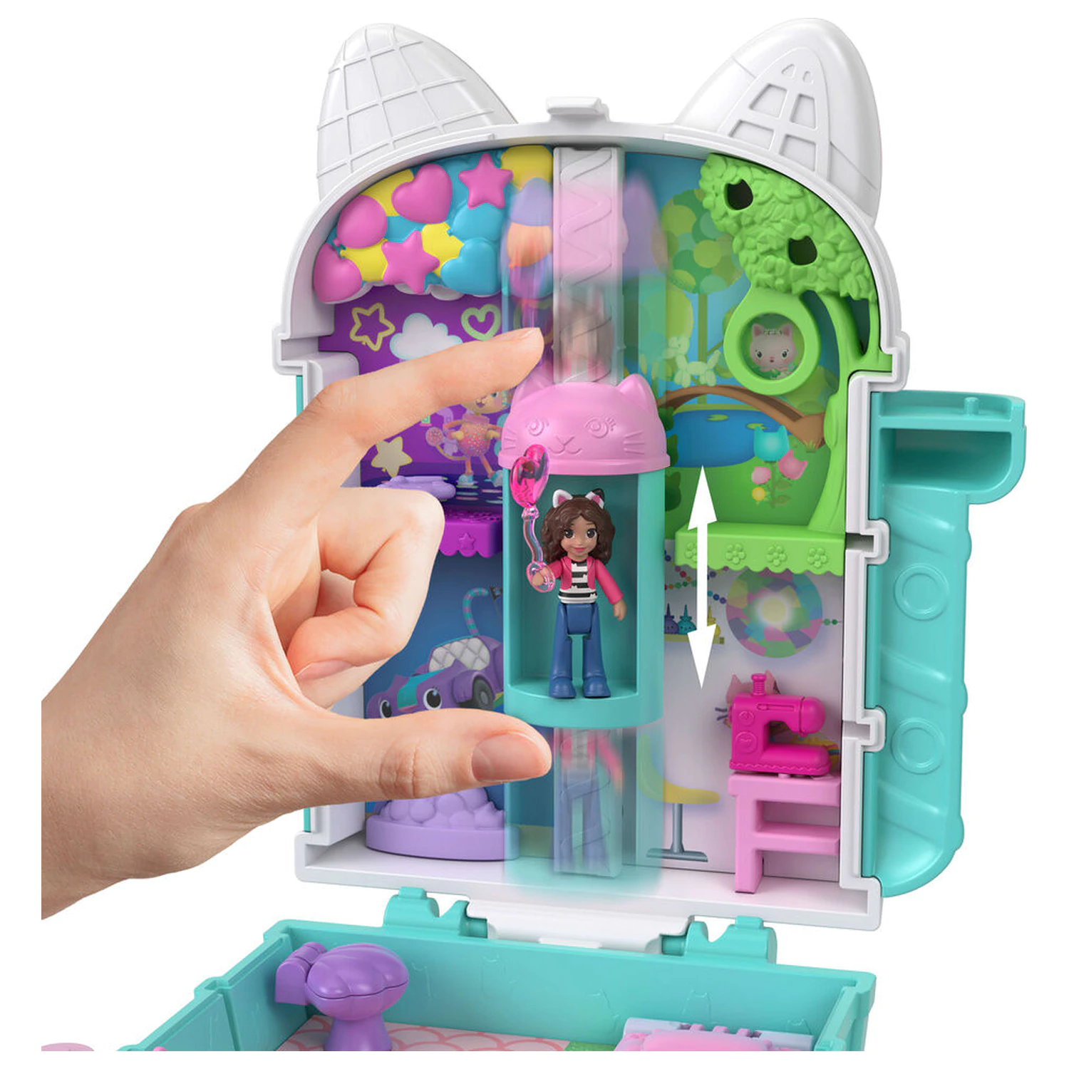 Polly Pocket Gabbys Dollhouse truhla hrací sada fotografii produktu