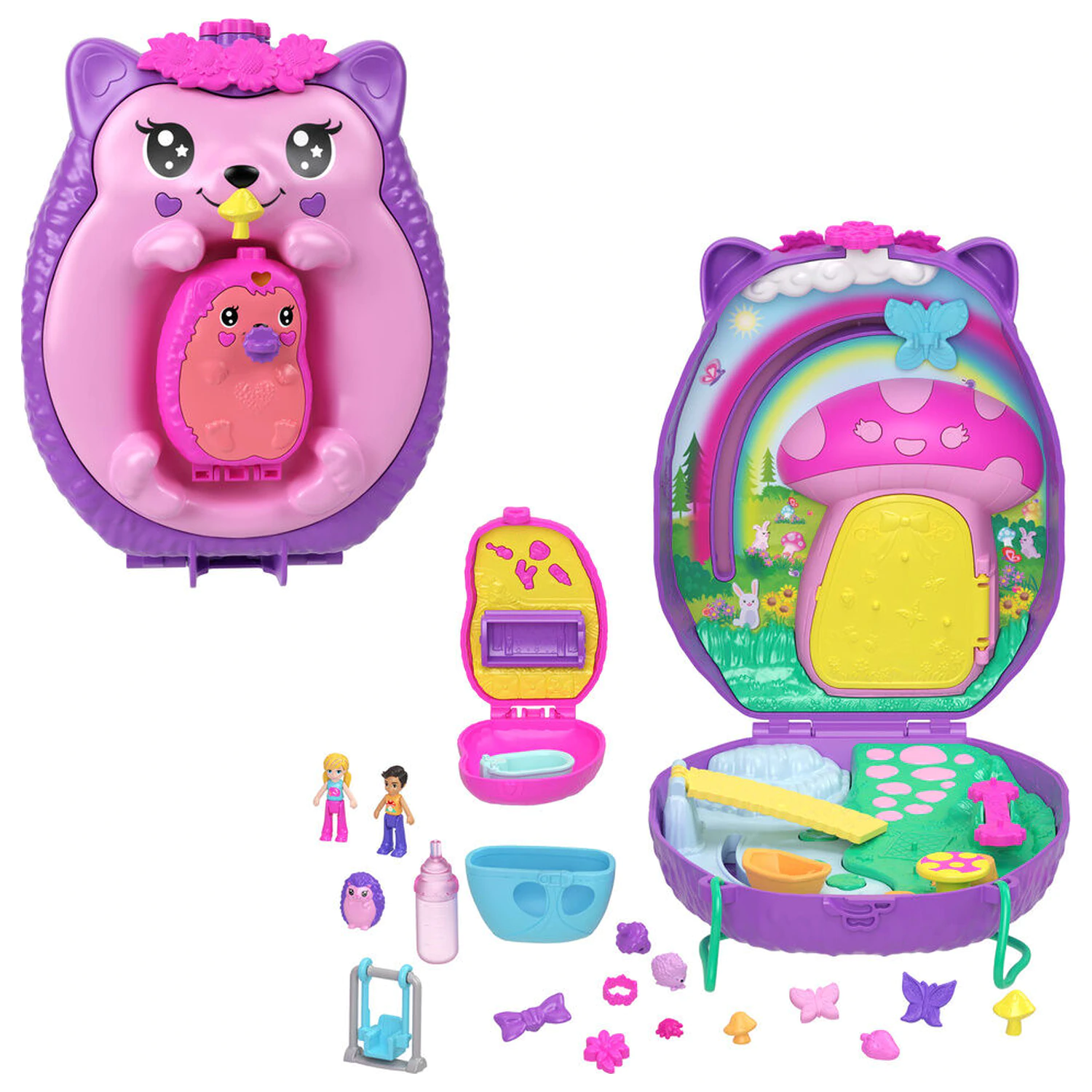 Polly Pocket Mama Hedgehog and Baby hrací sada fotografii produktu
