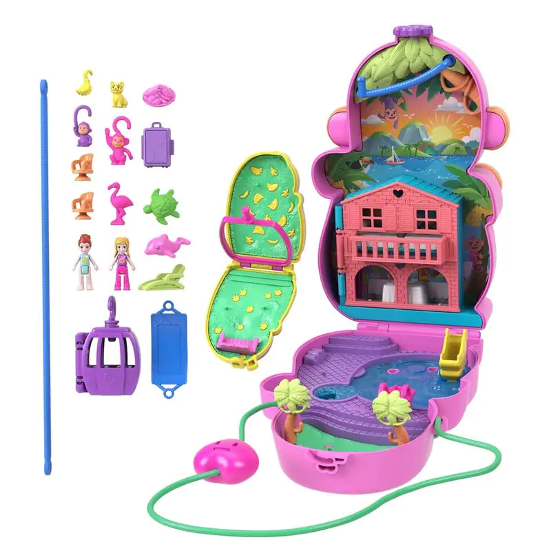Polly Pocket Mama monkey and baby bag hrací set fotografii produktu