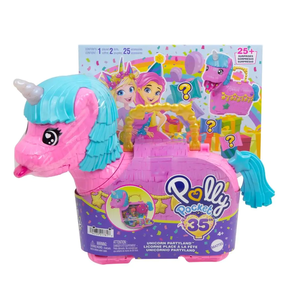 Polly Pocket Partyland Unicorn truhla sada na hraní fotografii produktu