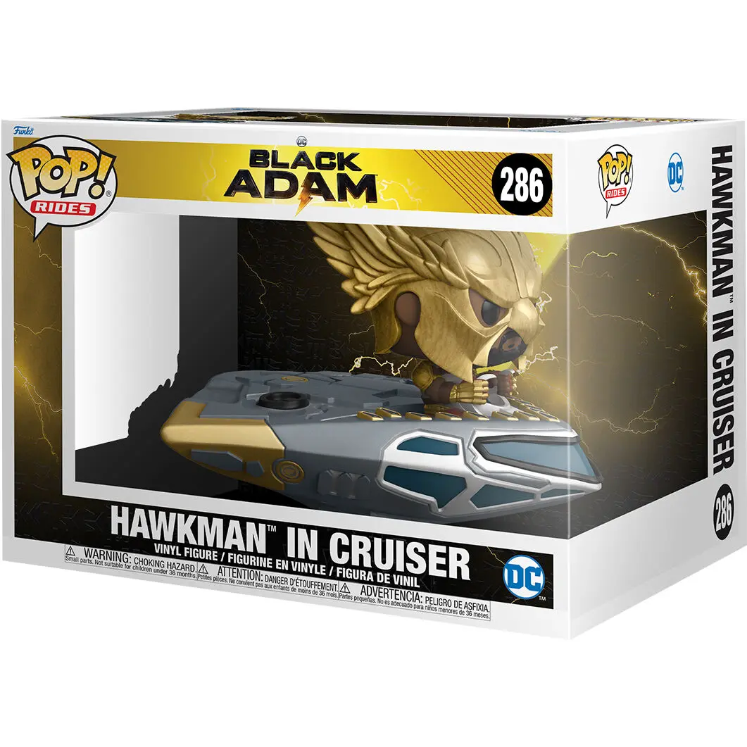 Black Adam POP! Rides Super Deluxe vinylová figurka Hawkman v Cruiseru 15 cm fotografii produktu