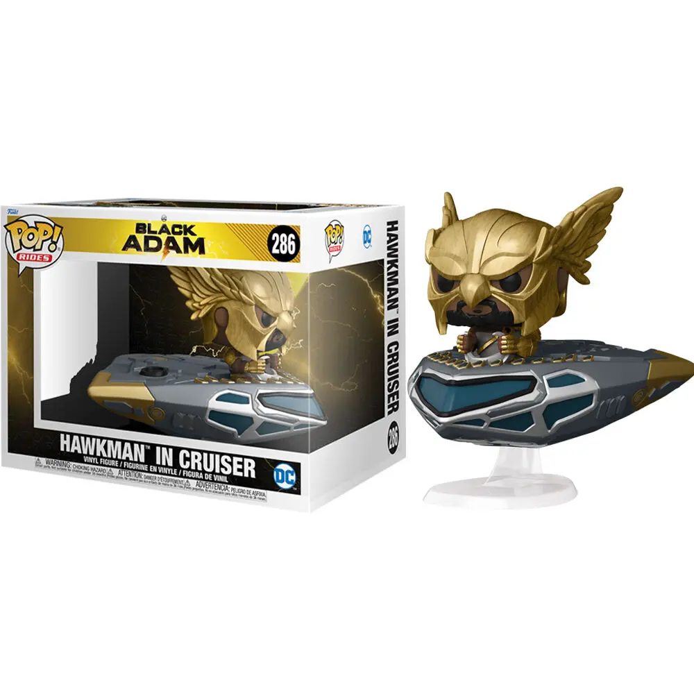 Black Adam POP! Rides Super Deluxe vinylová figurka Hawkman v Cruiseru 15 cm fotografii produktu