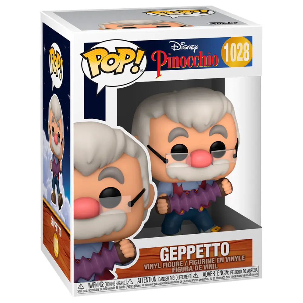 Pinocchio 80th Anniversary POP! Disney Vinylová figurka Geppetto s Akordeonem 9 cm fotografii produktu