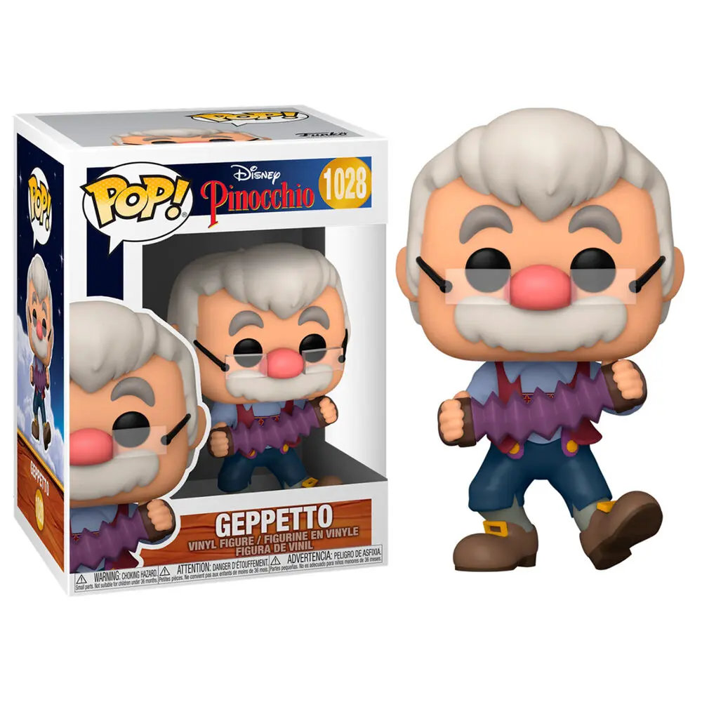 Pinocchio 80th Anniversary POP! Disney Vinylová figurka Geppetto s Akordeonem 9 cm fotografii produktu