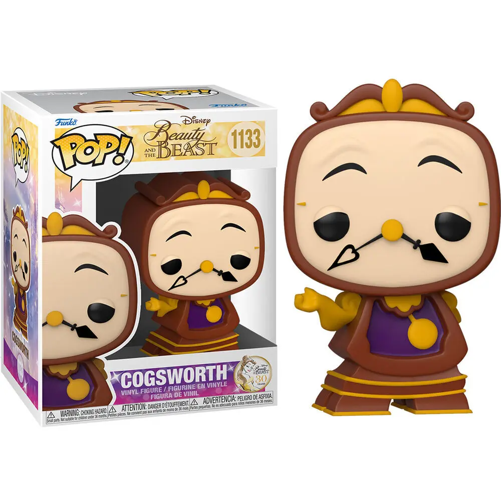 Beauty and the Beast POP! Movies vinylová figurka Cogsworth 9 cm fotografii produktu