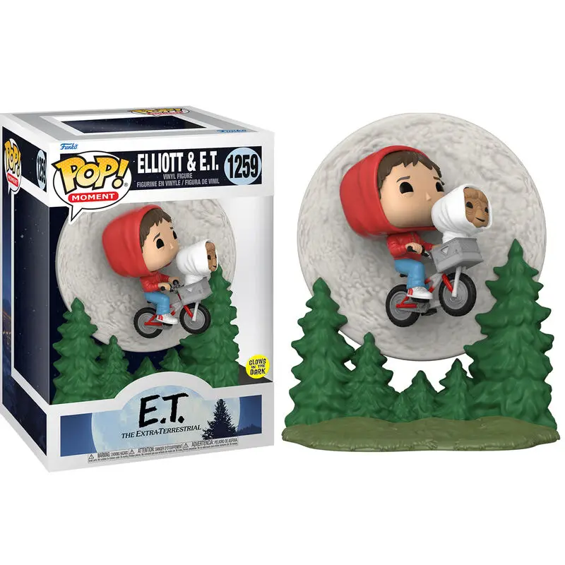 E.T. the Extra-Terrestrial POP! Moment Vinyl Figure Elliot and ET Flying (GITD) 9 cm vinylová figurka fotografii produktu