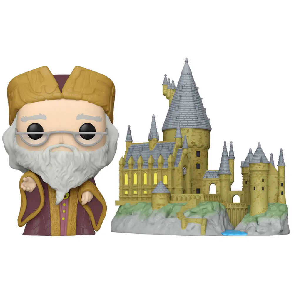 Harry Potter POP! Town vinylová figurka Dumbledore s Hogwarts 9 cm fotografii produktu