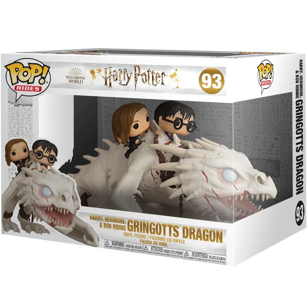 Funko POP! Rides Vinyl Figurka Harry Potter Gringotts Drak, Harry, Ron a Hermiona fotografii produktu