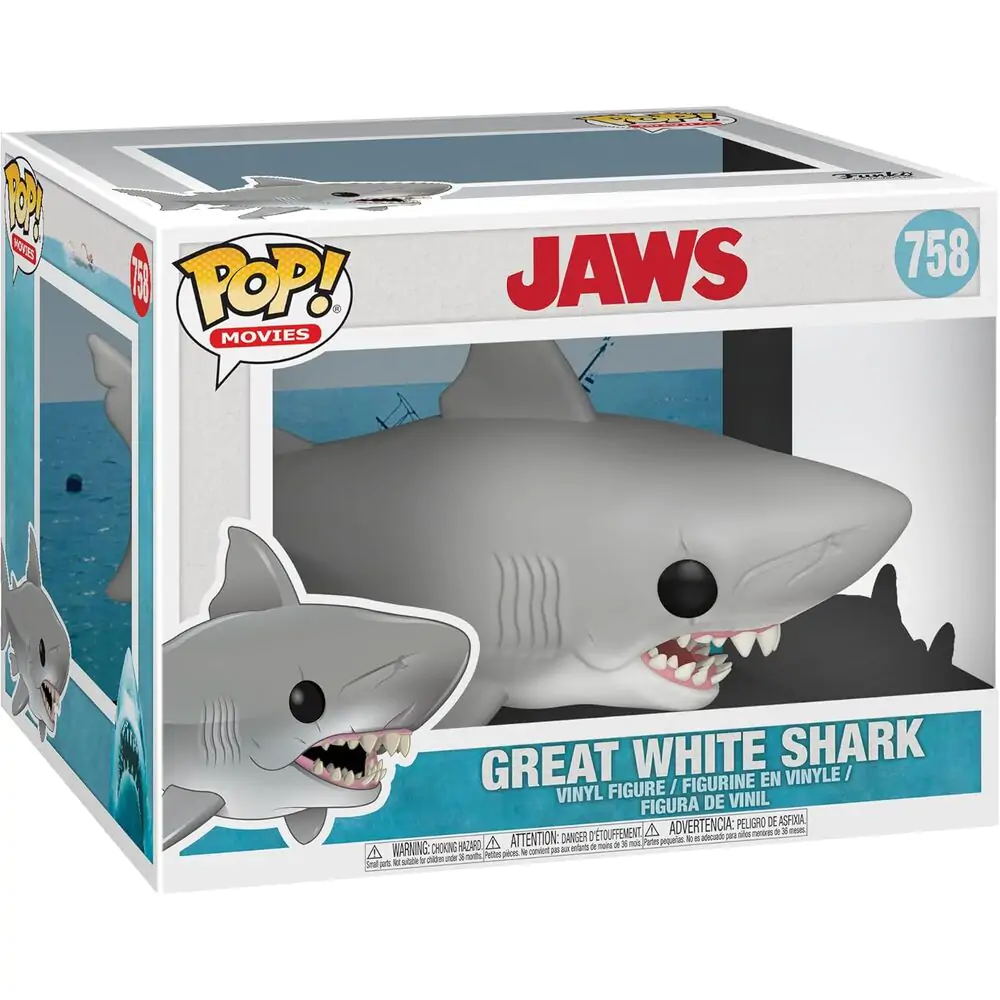 Jaws Oversized POP! Movies Vinylová figurka Jaws 15 cm fotografii produktu