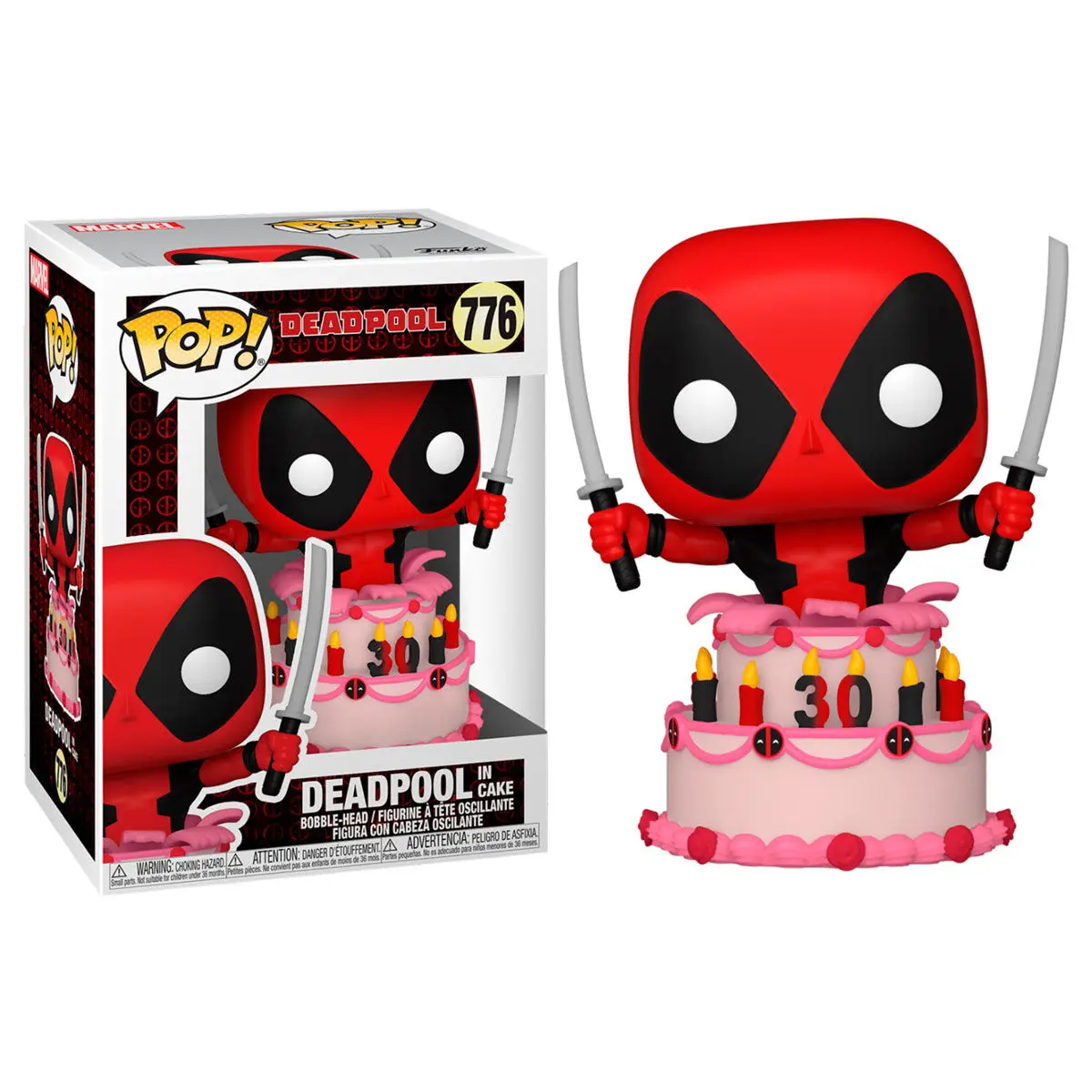 Marvel Deadpool 30. výročí POP! Vinylová figurka Deadpool v dortu 9 cm fotografii produktu