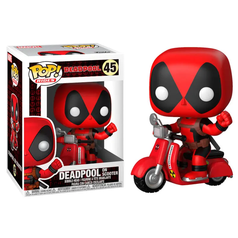 Deadpool POP! Rides Vinyl Figure Deadpool & Scooter 9 cm figurka fotografii produktu