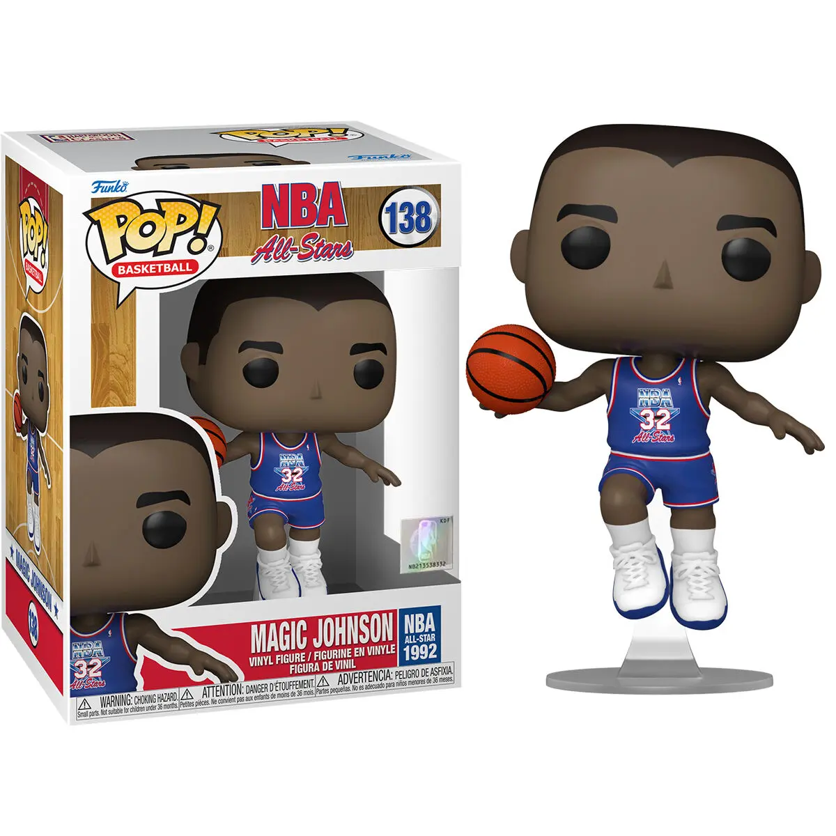 NBA Legends POP! Basketbalová Vinylová Figurka Magic Johnson (Blue All Star Uni 1991) 9 cm fotografii produktu