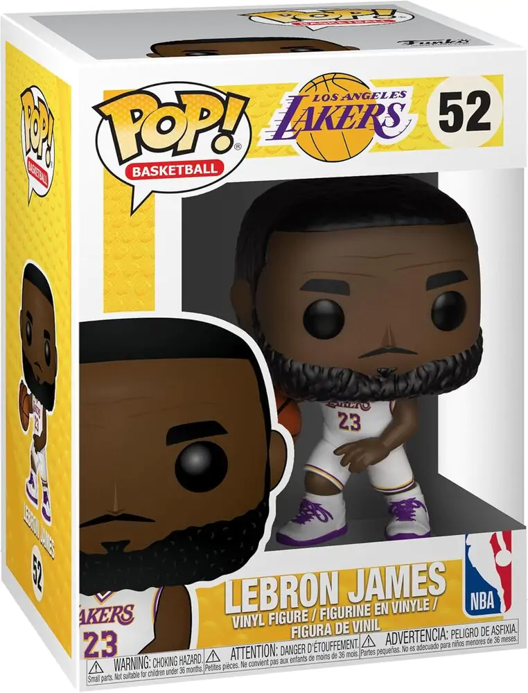 NBA POP! Sports Vinylová figurka LeBron James Bílý dres (Lakers) 9 cm fotografii produktu