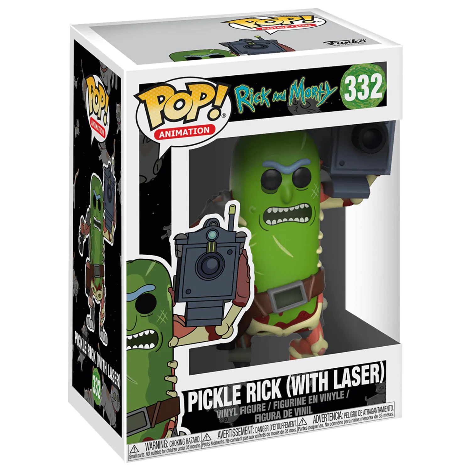 Rick and Morty POP! Animation vinylová figurka Pickle Rick s laserem 9 cm fotografii produktu
