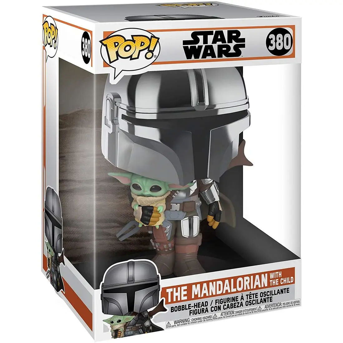 Star Wars The Mandalorian Super Sized POP! Vinylová figurka The Mandalorian držící The Child 25 cm fotografii produktu