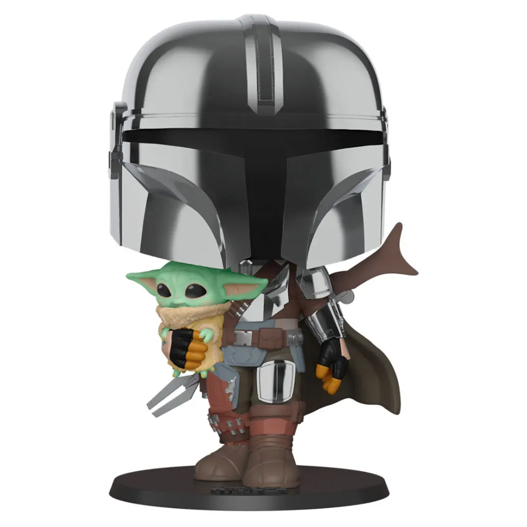 Star Wars The Mandalorian Super Sized POP! Vinylová figurka The Mandalorian držící The Child 25 cm fotografii produktu