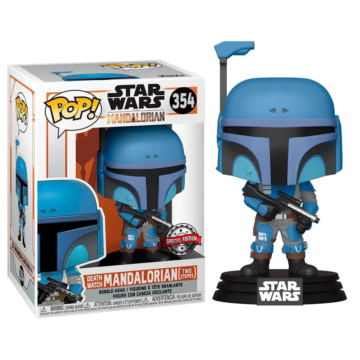 Star Wars The Mandalorian POP! TV vinylová figurka Death Watch Mandalorian (Two Stripes) 9 cm fotografii produktu