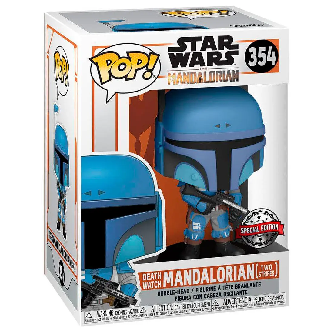 Star Wars The Mandalorian POP! TV vinylová figurka Death Watch Mandalorian (Two Stripes) 9 cm fotografii produktu