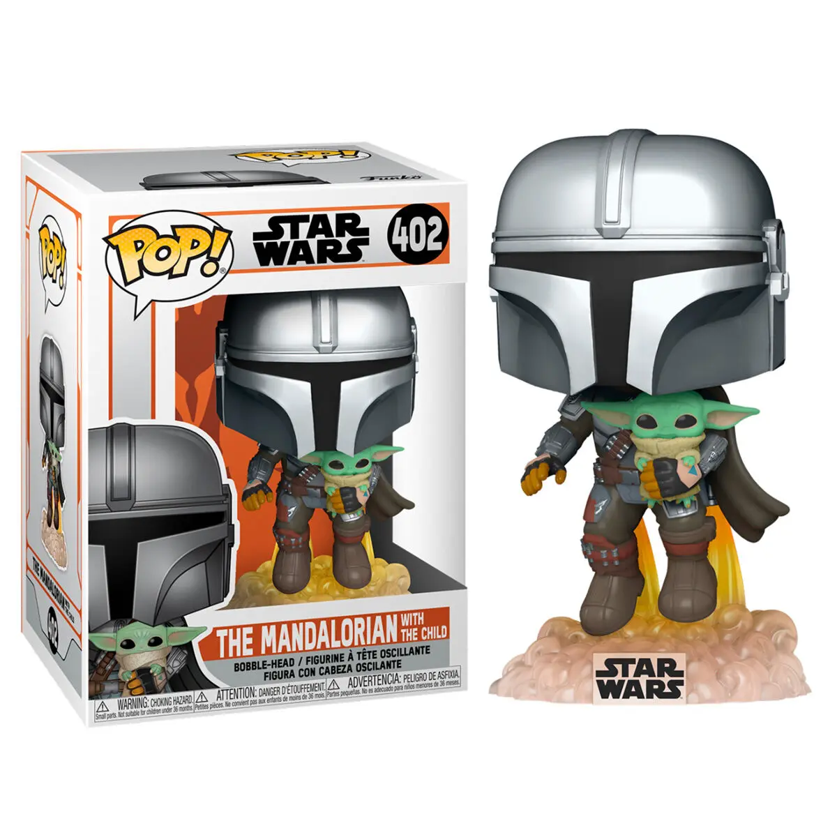 Star Wars The Mandalorian POP! TV Vinylová figurka Mando Létající s Jet Packem 9 cm fotografii produktu