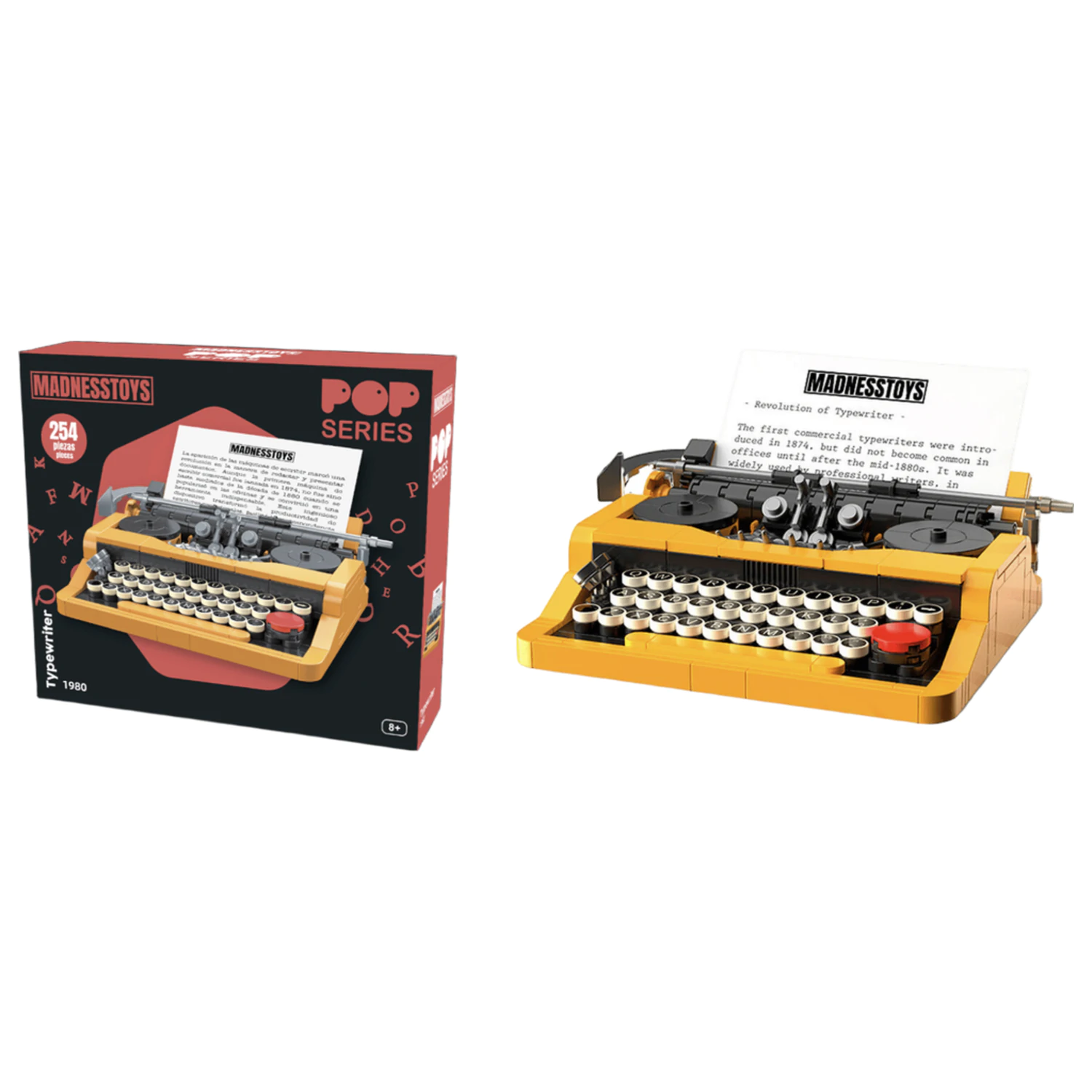 POP Series Stavebnice 1980 Psací stroj 254 dílků fotografii produktu