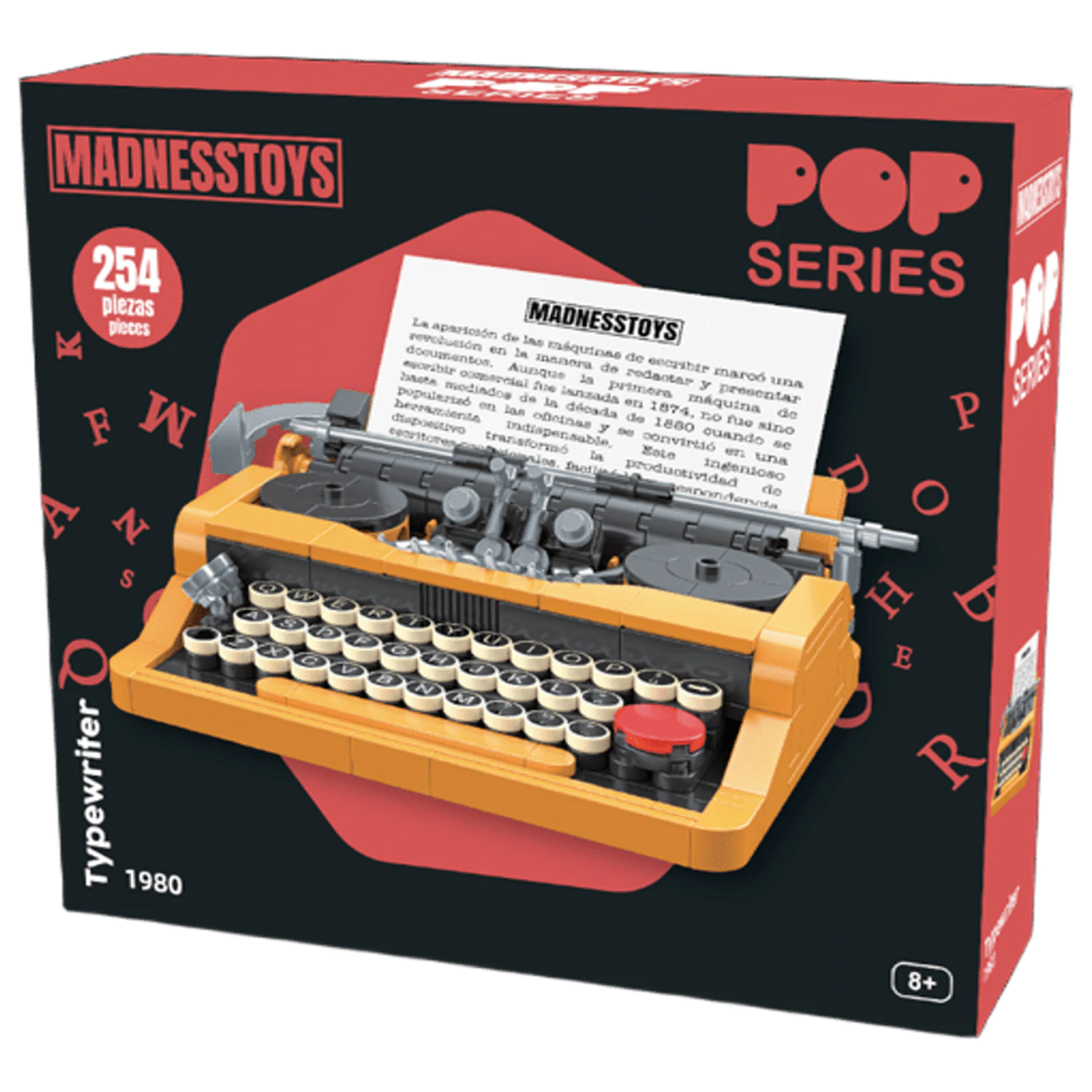 POP Series Stavebnice 1980 Psací stroj 254 dílků fotografii produktu