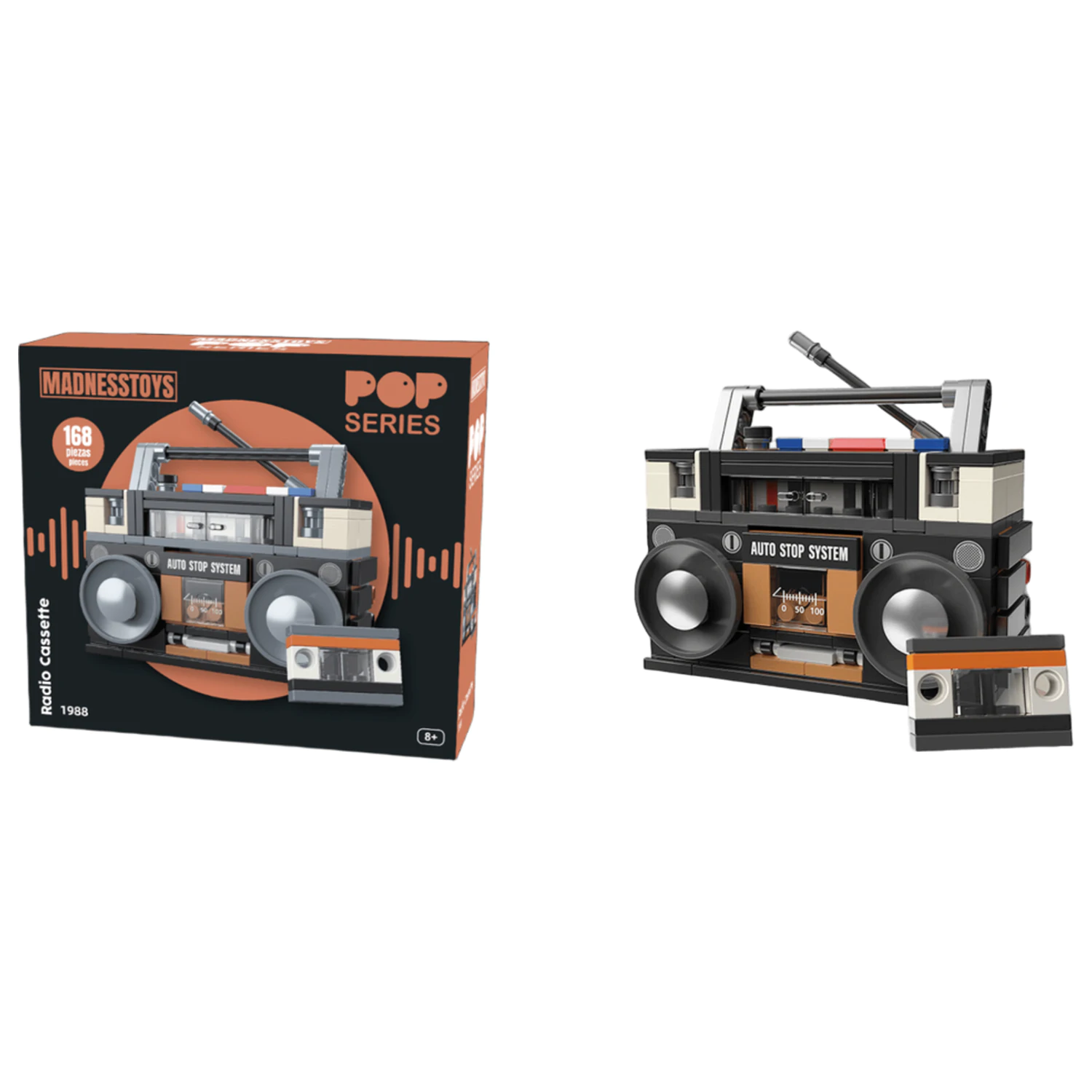 Pop Series Construction Kit 1988 Boombox rádio 168 dílů fotografii produktu