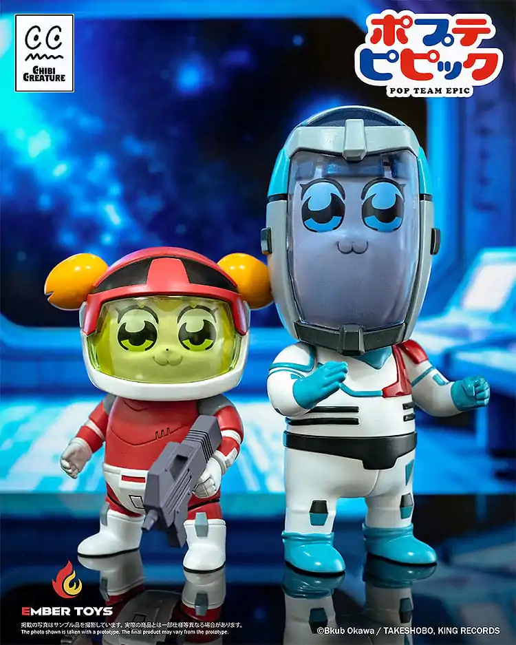 Pop Team Epic Vinyl Figures 2-Pack Chibi Creature Popuko & Pipimi Spacesuit Ver. 2-balení vinylových figurek fotografii produktu