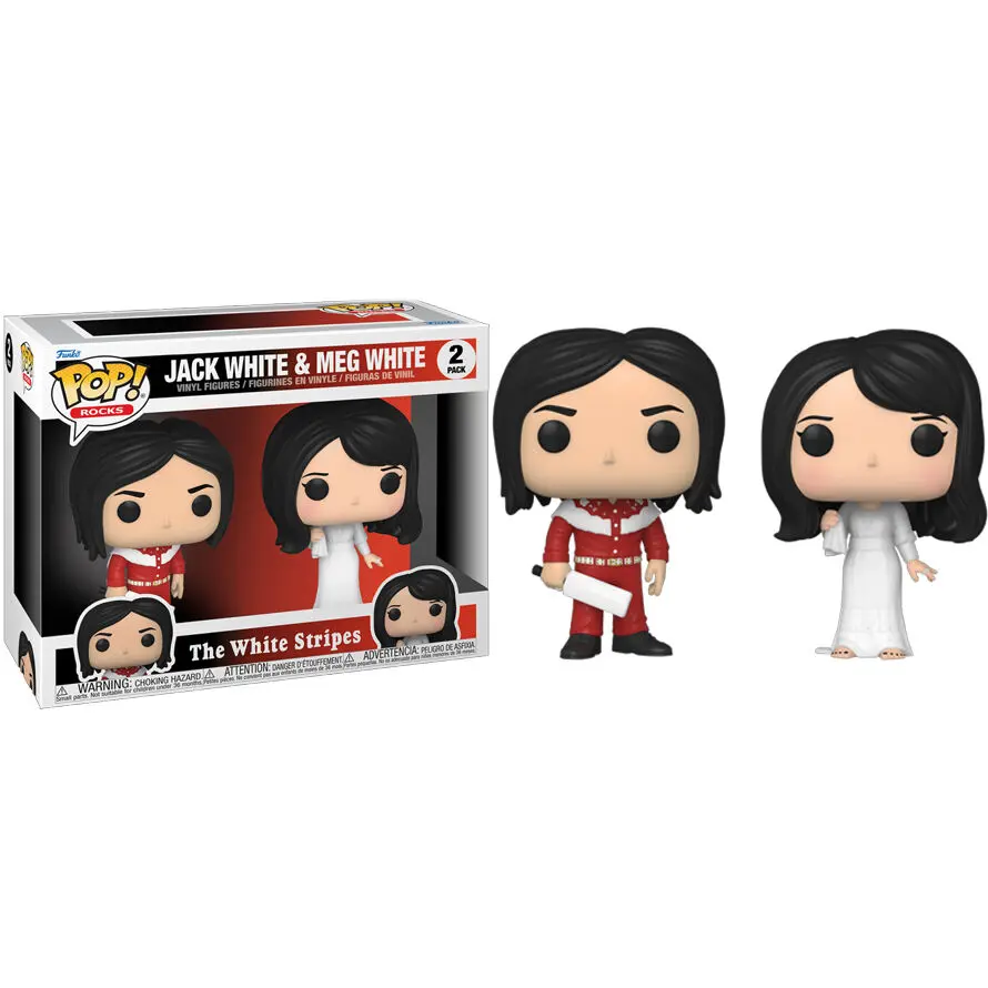 The White Stripes POP! Rocks Vinylové Figurky 2-Pack Jack White & Meg White 9 cm fotografii produktu