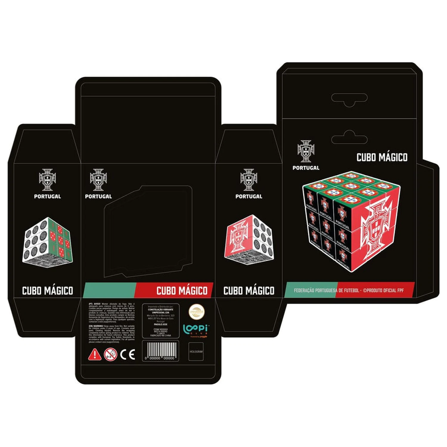 Portugalsko FPF puzzle kostka sada 6 cm fotografii produktu