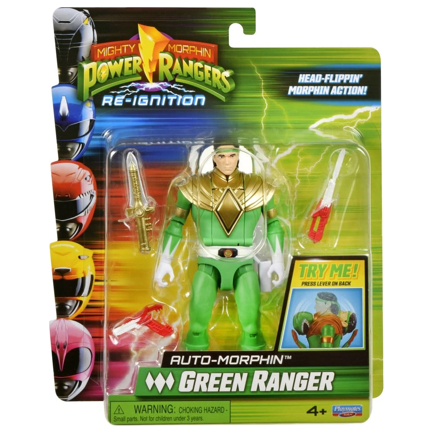 Power Rangers Auto-Morphin Action Figure Green Ranger 15 cm fotografii produktu