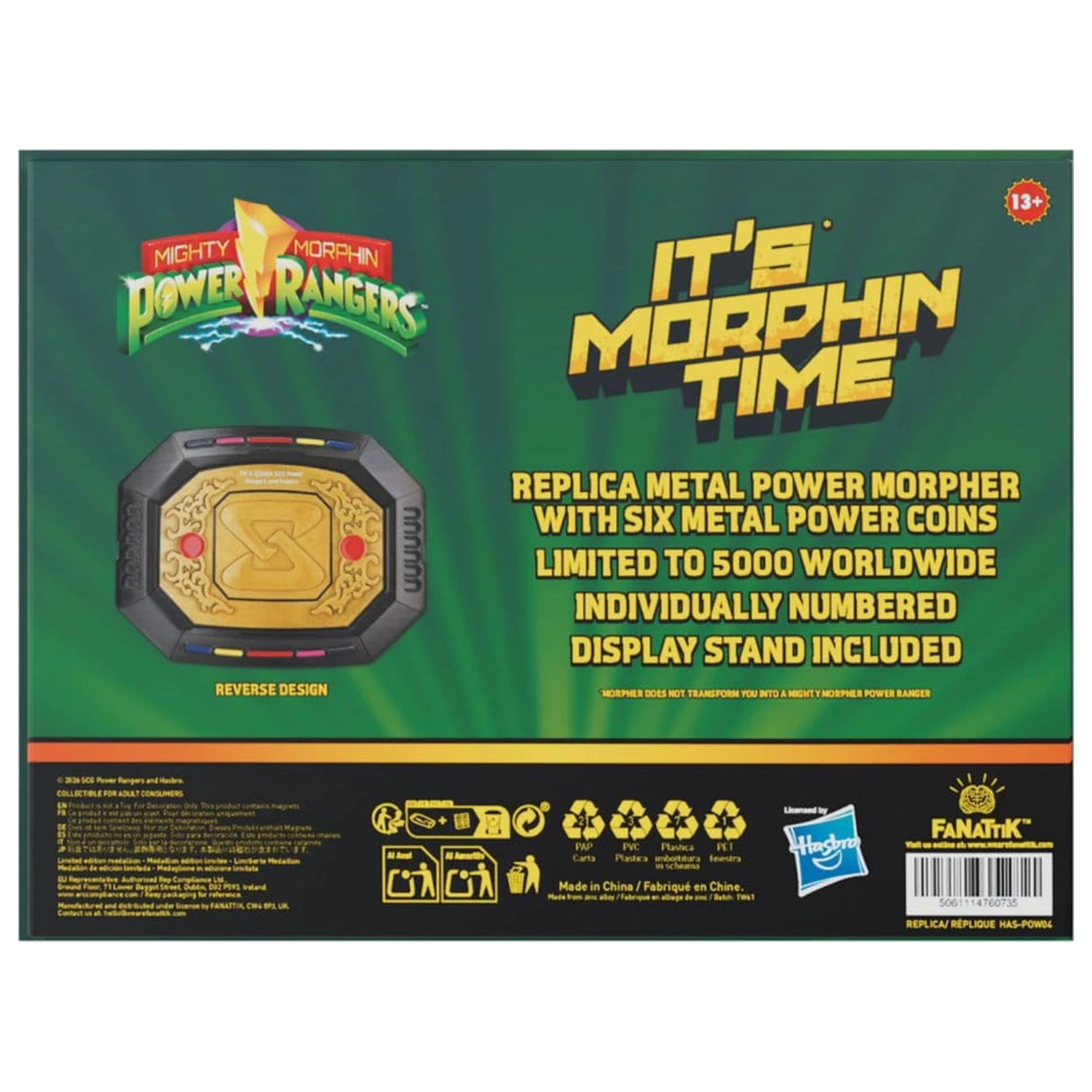 Power Rangers replika vyměnitelný Power Morpher limitovaná edice 7 x 9 cm fotografii produktu