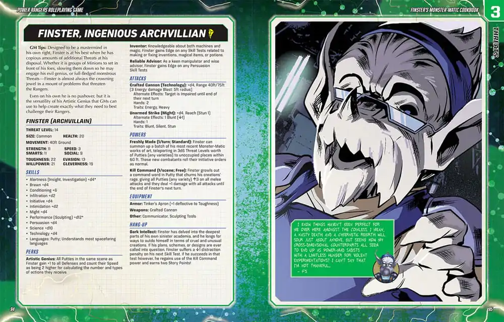 Power Rangers RPG book Finster's Monster-Matic Cookbook Sourcebook Anglická verzePower Rangers RPG kniha Finster's Monster-Matic Cookbook Sourcebook Anglická verze fotografii produktu