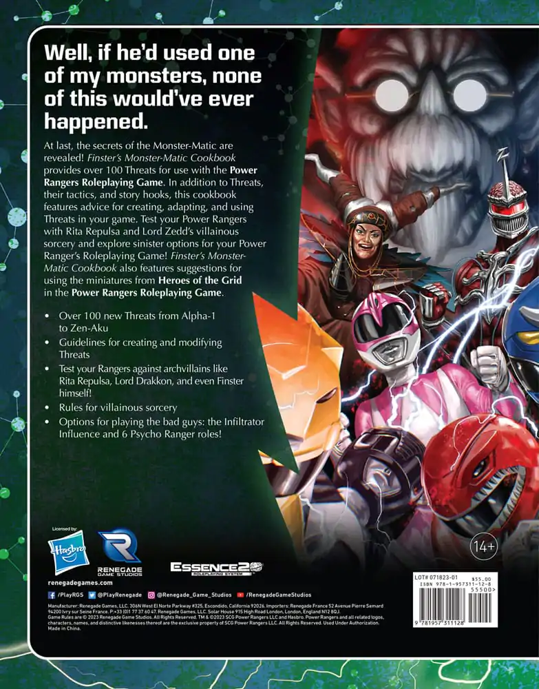 Power Rangers RPG book Finster's Monster-Matic Cookbook Sourcebook Anglická verzePower Rangers RPG kniha Finster's Monster-Matic Cookbook Sourcebook Anglická verze fotografii produktu