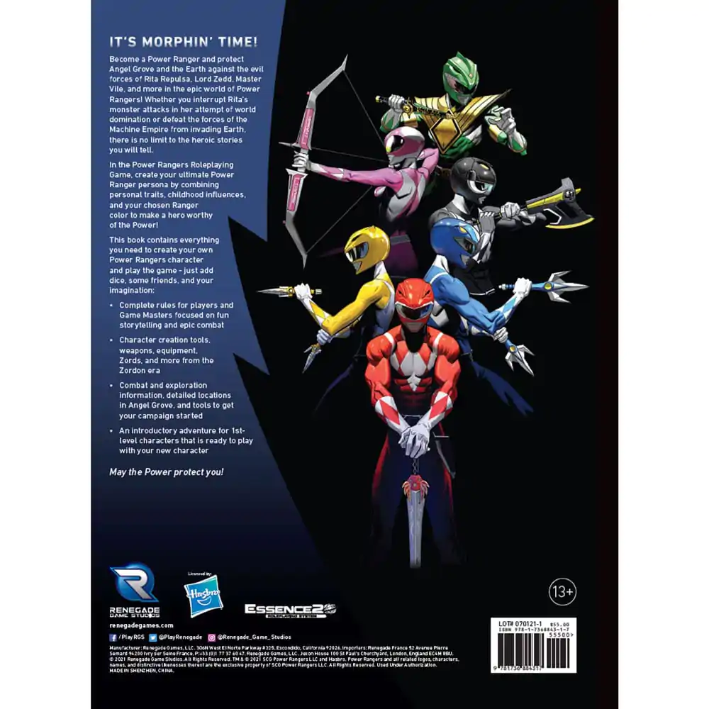 Power Rangers RPG Rulebook Core *English Version* - Základní příručka pravidel RPG fotografii produktu