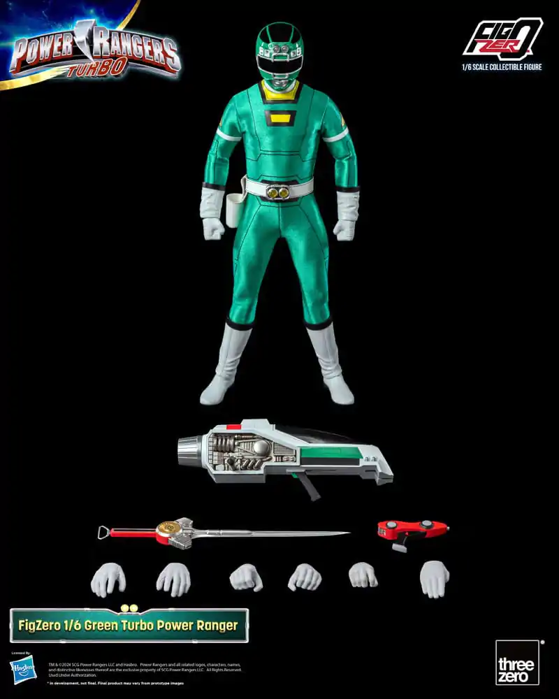 Power Rangers Turbo FigZero akční figurka 1/6 Green Turbo Power Ranger 30 cm fotografii produktu