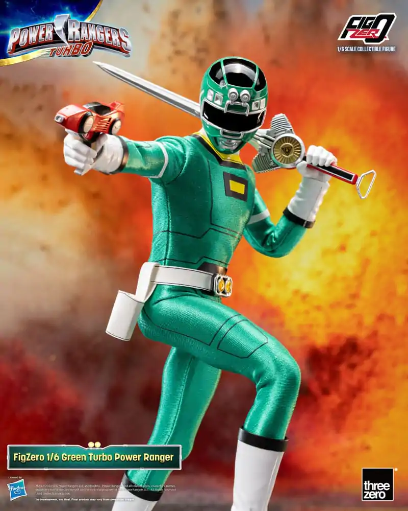 Power Rangers Turbo FigZero akční figurka 1/6 Green Turbo Power Ranger 30 cm fotografii produktu
