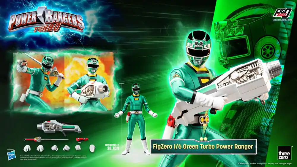 Power Rangers Turbo FigZero akční figurka 1/6 Green Turbo Power Ranger 30 cm fotografii produktu