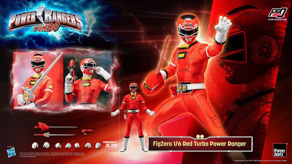 Power Rangers Turbo FigZero akční figurka 1/6 Red Turbo Power Ranger 30 cm fotografii produktu