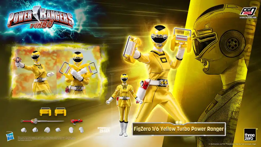 Power Rangers Turbo FigZero akční figurka 1/6 Žlutý Turbo Power Ranger 30 cm fotografii produktu