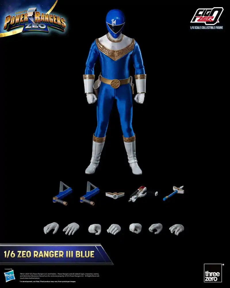 Power Rangers Zeo FigZero akční figurka 1/6 Ranger III Blue 30 cm fotografii produktu