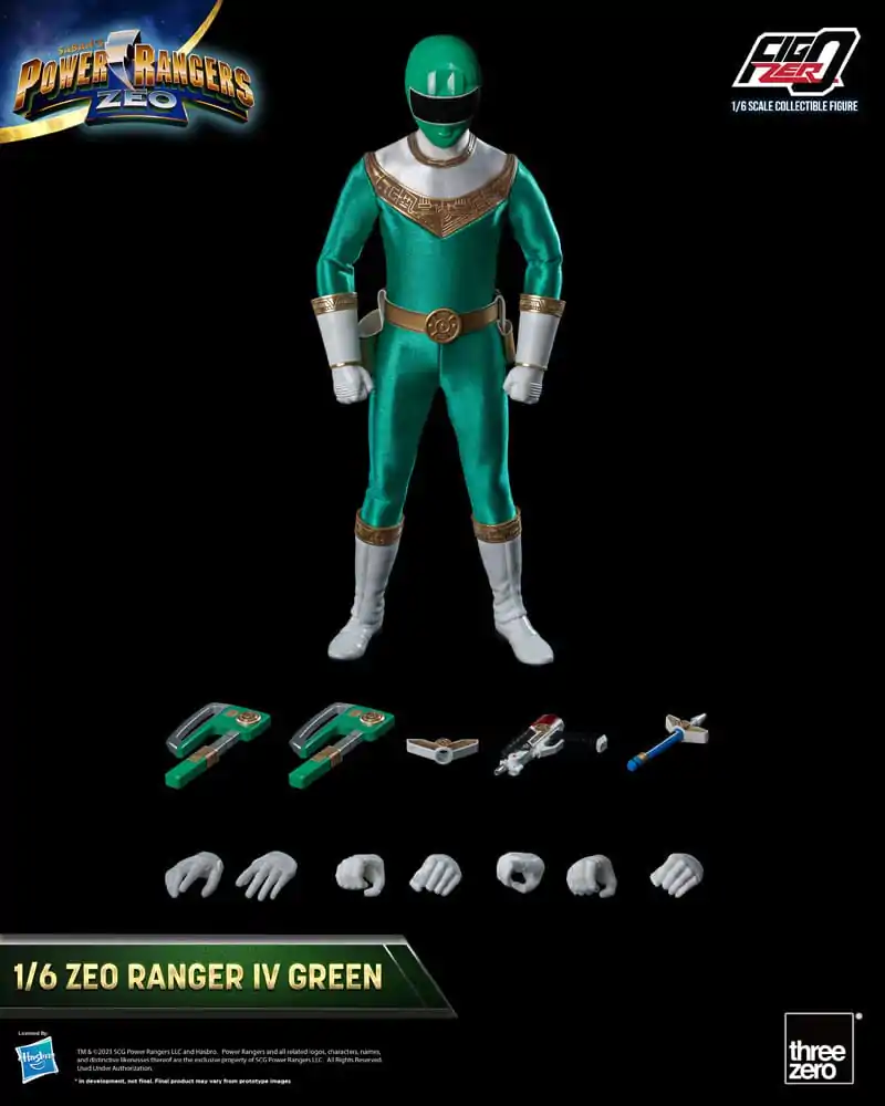 Power Rangers Zeo FigZero akční figurka 1/6 Ranger IV Green 30 cm fotografii produktu