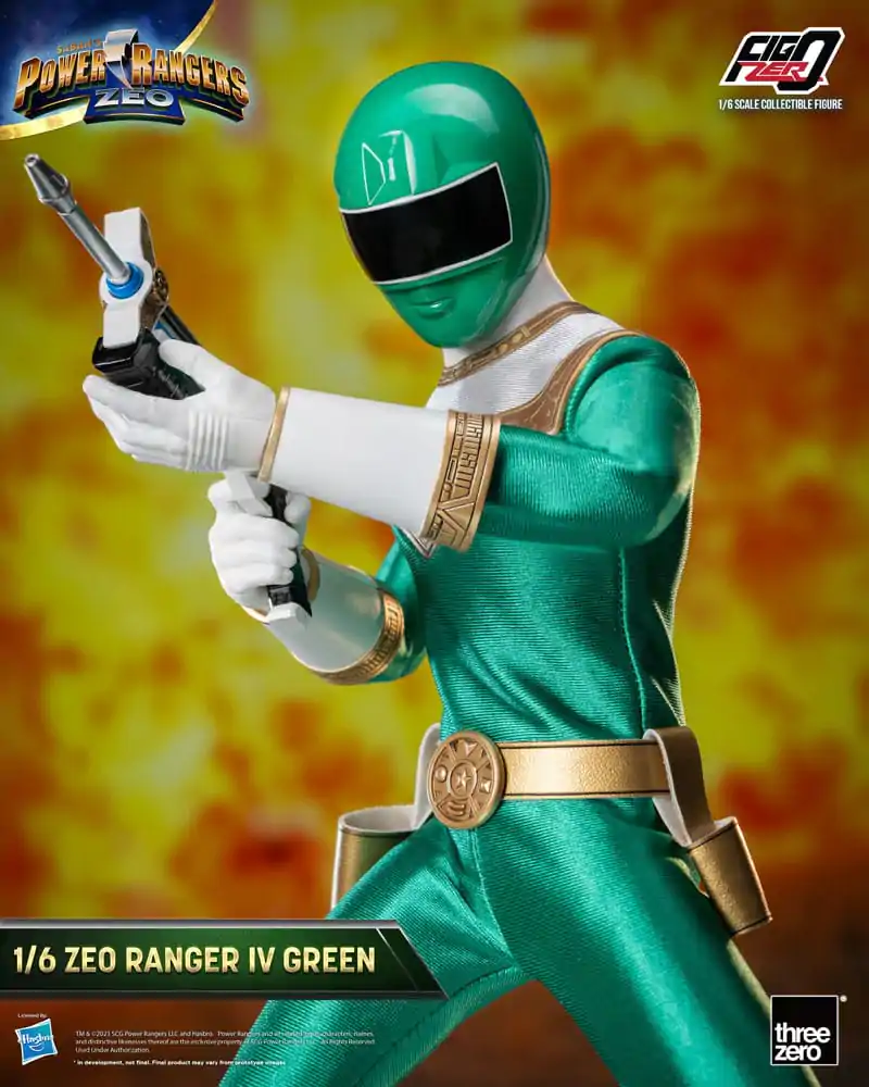 Power Rangers Zeo FigZero akční figurka 1/6 Ranger IV Green 30 cm fotografii produktu