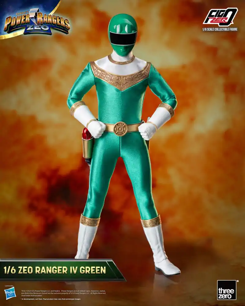 Power Rangers Zeo FigZero akční figurka 1/6 Ranger IV Green 30 cm fotografii produktu