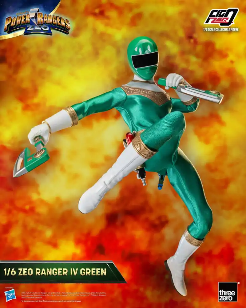 Power Rangers Zeo FigZero akční figurka 1/6 Ranger IV Green 30 cm fotografii produktu