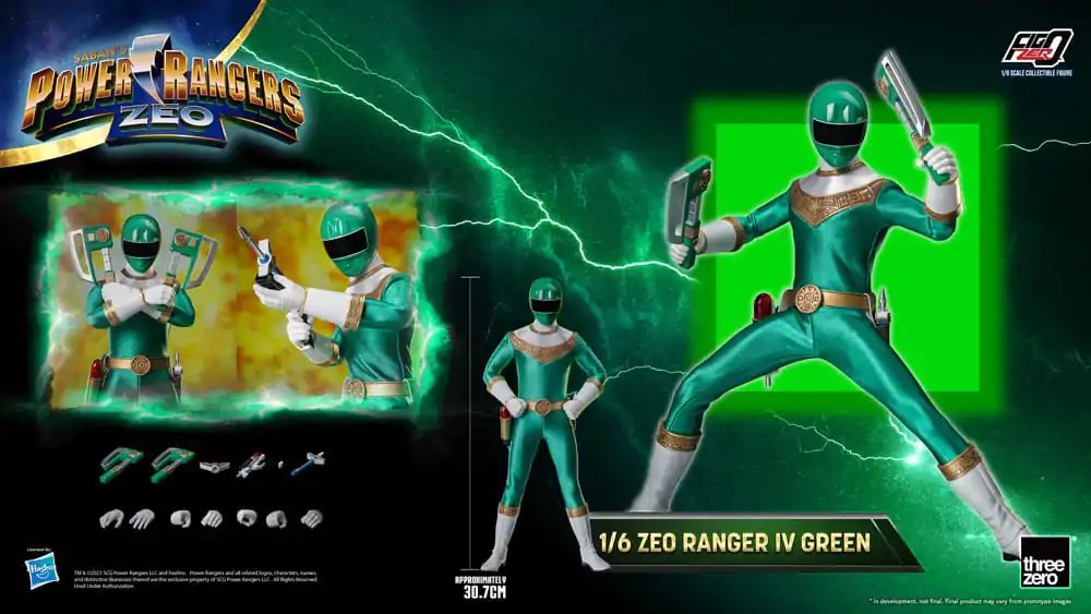 Power Rangers Zeo FigZero akční figurka 1/6 Ranger IV Green 30 cm fotografii produktu