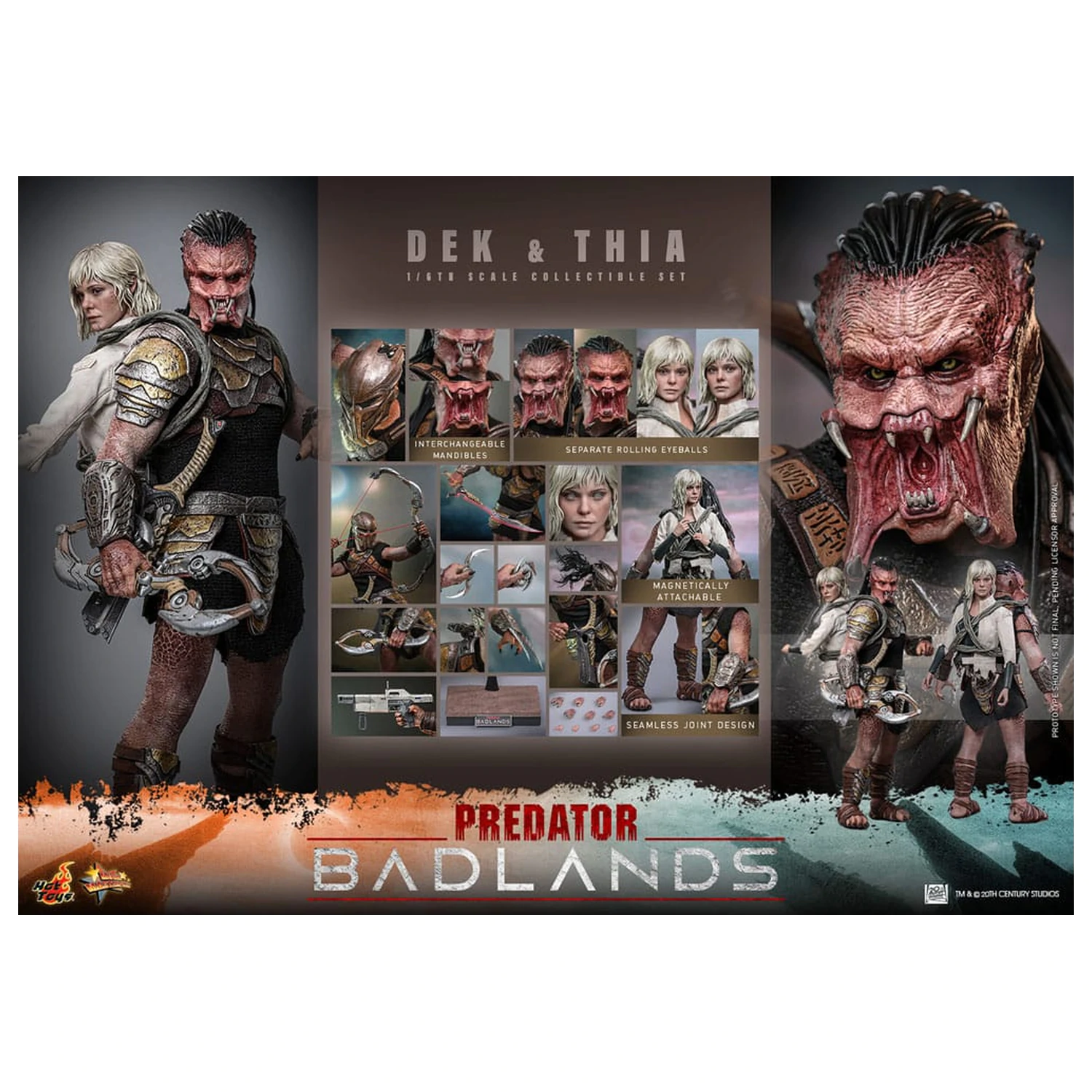 Predator: Badlands Movie Masterpiece akční figurka 1/6 Dek & Thia 30 cm fotografii produktu