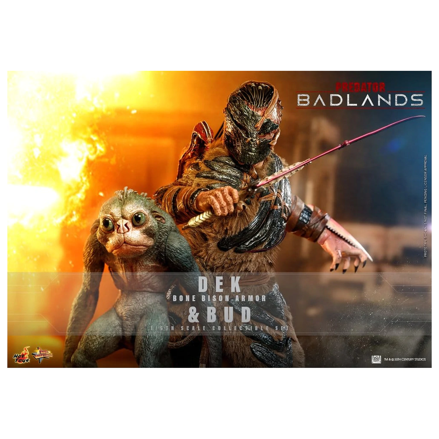 Predator: Badlands Movie Masterpiece akční figurky 2-Pack 1/6 Dek (Bone Bison Armor) a Bud 31 cm fotografii produktu