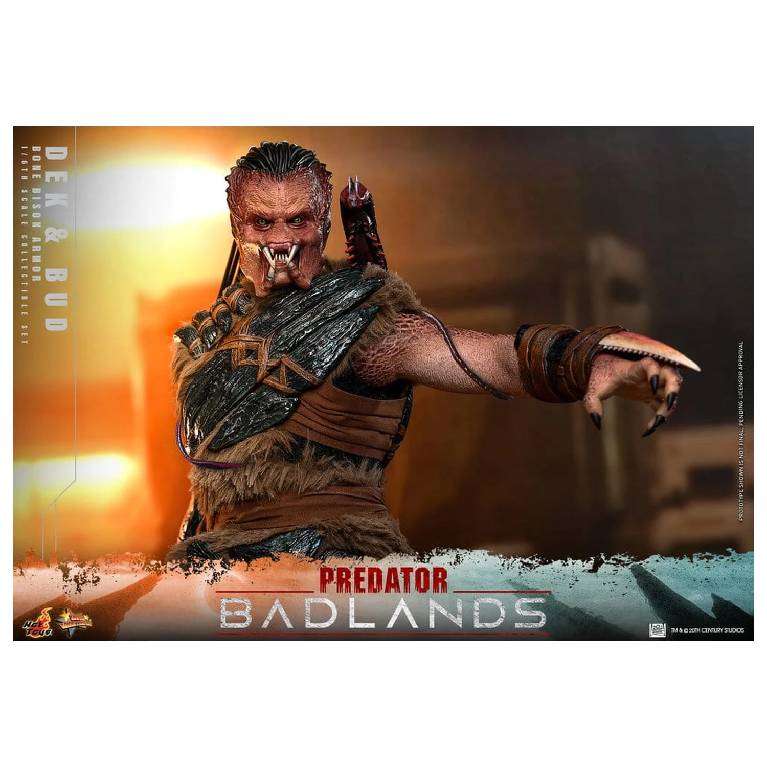 Predator: Badlands Movie Masterpiece akční figurky 2-Pack 1/6 Dek (Bone Bison Armor) a Bud 31 cm fotografii produktu