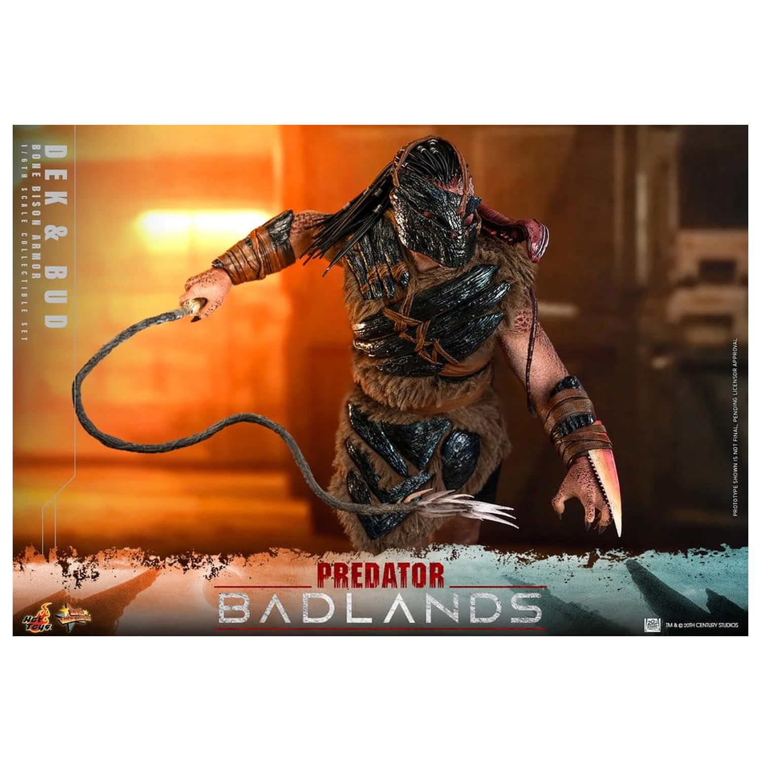 Predator: Badlands Movie Masterpiece akční figurky 2-Pack 1/6 Dek (Bone Bison Armor) a Bud 31 cm fotografii produktu